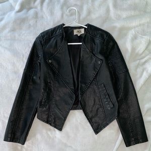 Jack by BB Dakota Black Leather Jacket, size XS